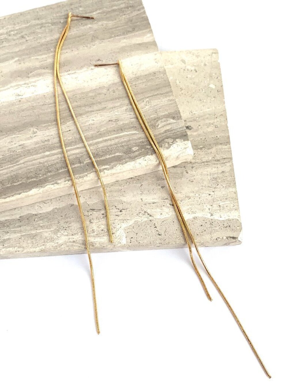 NEW Free People Gold Chain Duster Earrings